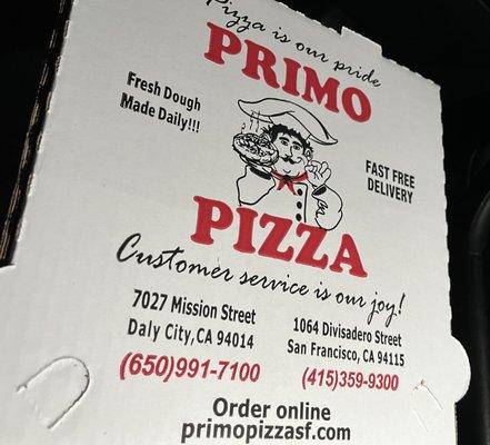 Primo Pizza Box