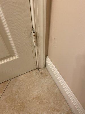 Behind bathroom door