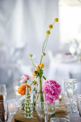 centerpiece for some tables: we rented all the vessels from thran's and they delivered, set up and picked everything up.