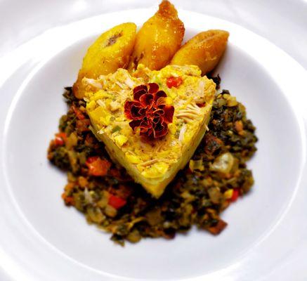 Jamaican Inspired Breakfast  Ackee & Jackfriut with Sweet Plantain