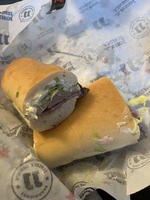 Roast beef with provolone