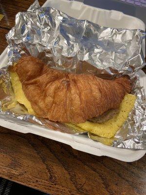 Sausage Egg and Cheese Croissant