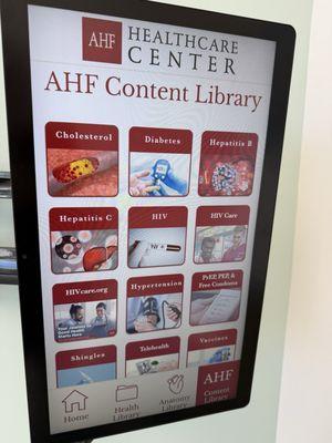 AHF library of materials.