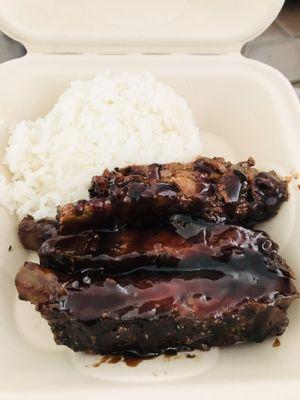 BBQ Ribs - added sauce - tender and delicious - thumbs up!