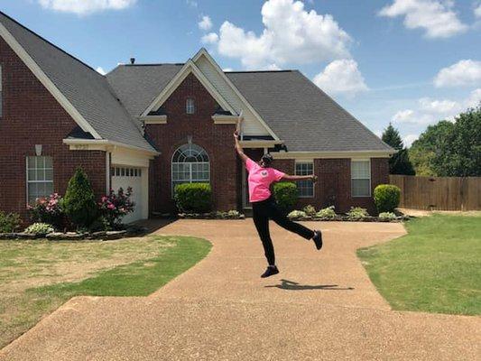 Jumping for joy on her closing day!!!