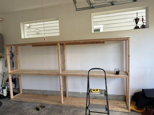 Completed Garage shelf