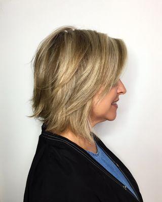 textured cut & color by Antonia