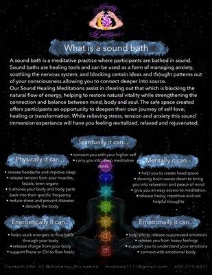 Benefits and description of a sound bath