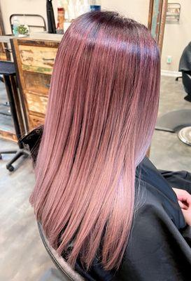 Rose Pink Hair Color