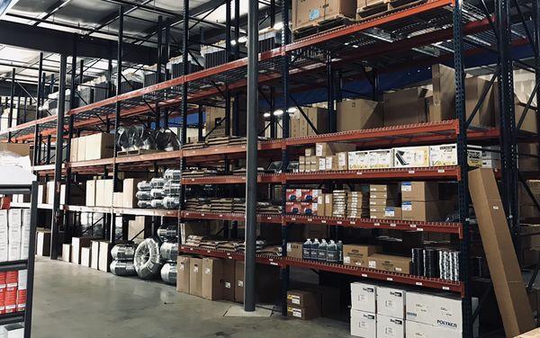 Warehouse full of plumbing and HVAC supplies