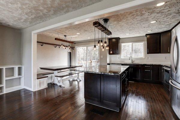 Kitchen Island and built-in bench