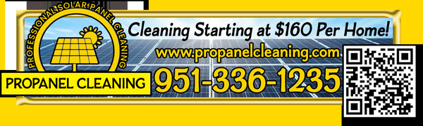 Solar Panel Cleaning Starting at $160 per home