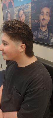 The perfect customer for this mullet haircut