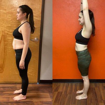 ABSOLUTELY AMAZING RESULTS! 
6 Inches off of her waist
 10 Pounds Lost
 Feeling Absolutely