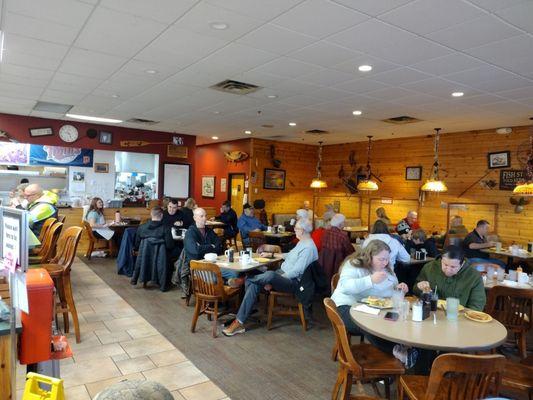 Inside the restaurant.