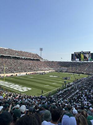 Spartan Stadium view from section 28