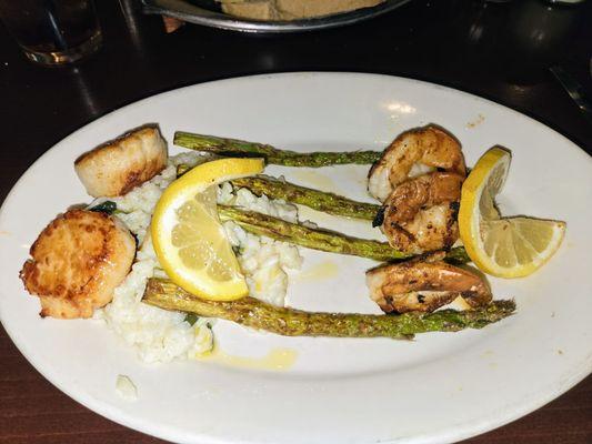 Pan Seared Shrimp & Scallops over Parmesan Risotto