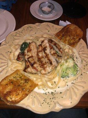 Grilled Chicken and Broccoli Alfredo