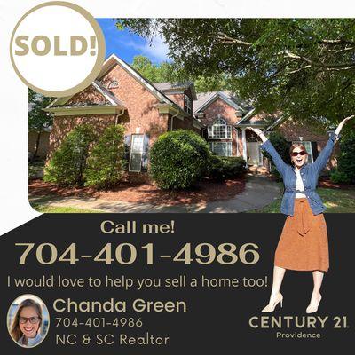 Another home sold with Realtor Chanda Green. Call me and let me get to work for you!