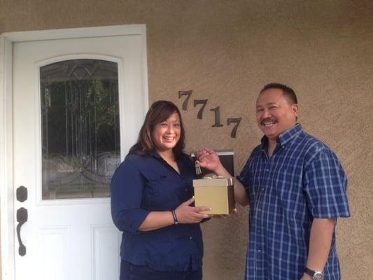 Fran and Marty getting their keys!