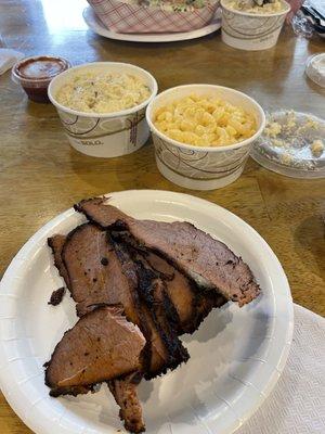 Brisket, Mac & Cheese, Potato Salad