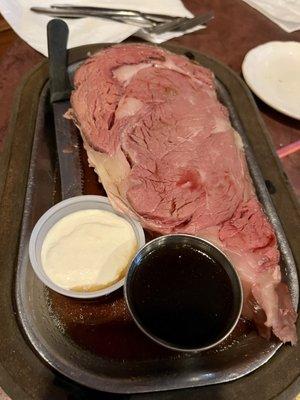 SMALL CUT PRIME RIB! You should have seen the large cut . .