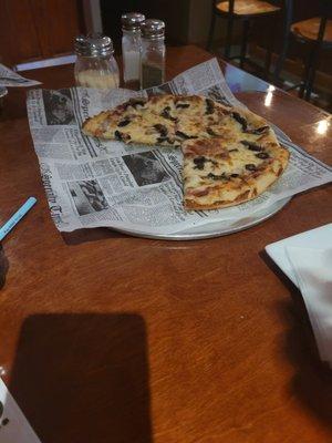 Mushroom pizza