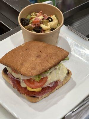 Sicilian Ciabatta and Muffuletta Pasta Salad