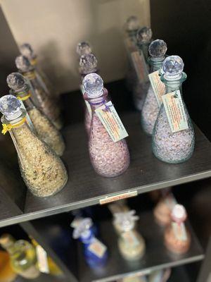 Bath salt in charming bottles