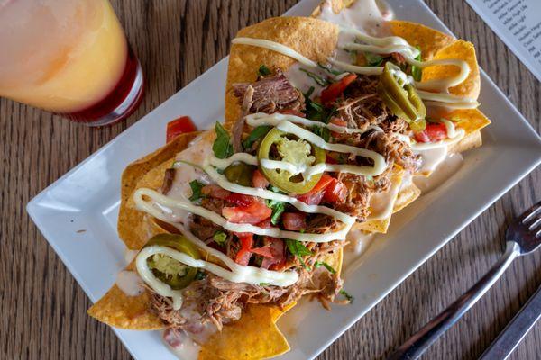 Nachos with pork