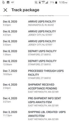 Tracking my USPS package