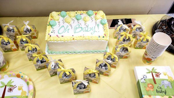 Marble Cake. Bakery provided us plates, cookie bags, etc. for our colleague's baby shower.