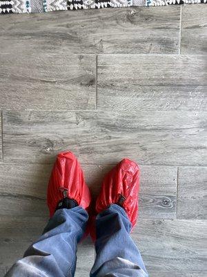 Our technicians wear bootees to keep your home nice and clean!