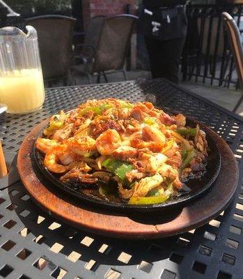 Fajitas for two.  Portion is so generous, we took half home!