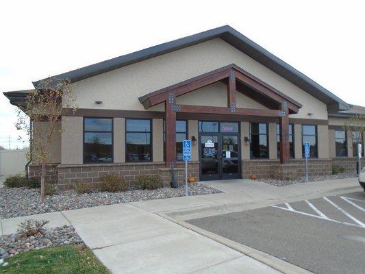 Outside of the clinic, view looking southwest.