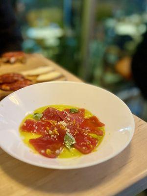 Bluefin tuna crudo