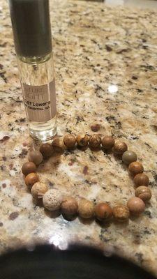 Wild flower essential oil and bracelet