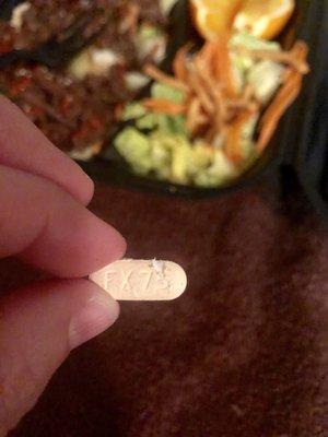 So upset. My husband found this in his meal between the meat and veggies! How the heck does that get in the food!?