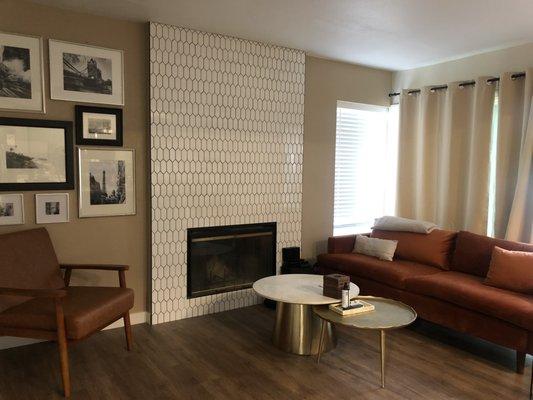 Family Room and beautiful fireplace