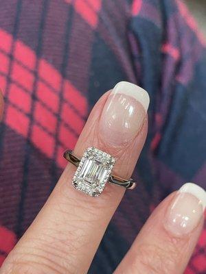 Custom Tacori Emerald Solitaire