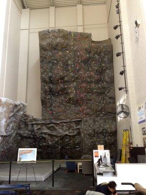 Climbing wall.