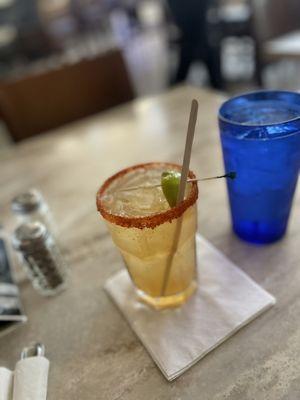 Cadillac margarita with Tajin rim