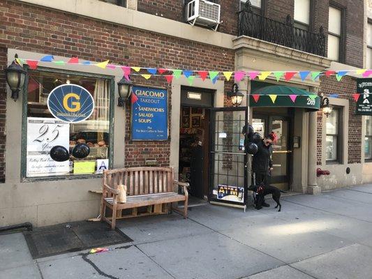 Storefront on W 72nd St. Giacomo's celebrates 25th Anniversary in 2019