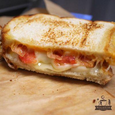 3 Cheese & Bacon Melt: provolone, cheddar, and Swiss cheese with bacon and tomato.