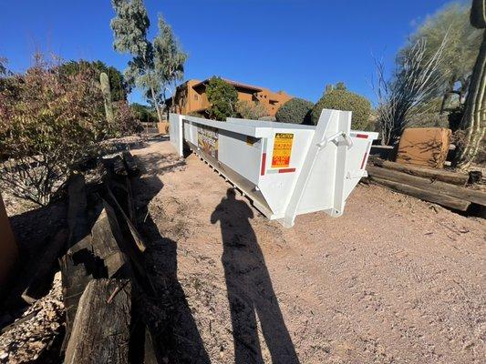 Concrete recycle dumpster delivered to Phoenix for their renovation project.