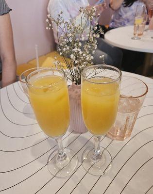 Complimentary mimosas