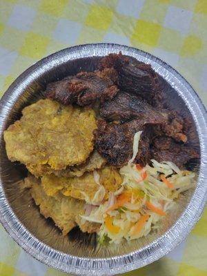 haitian tasso (fried beef)