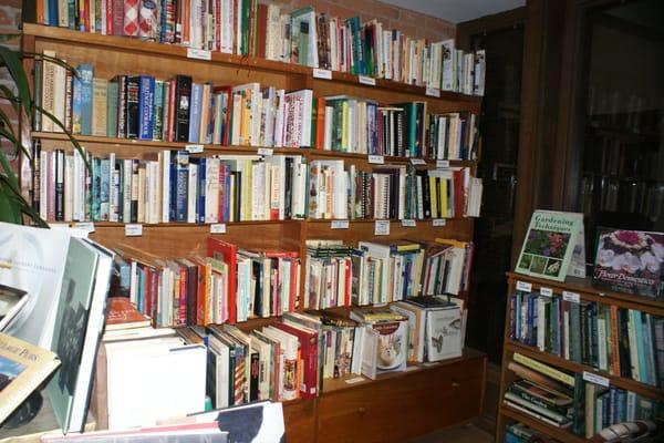 inside Globe Books - cookbooks and gardening books