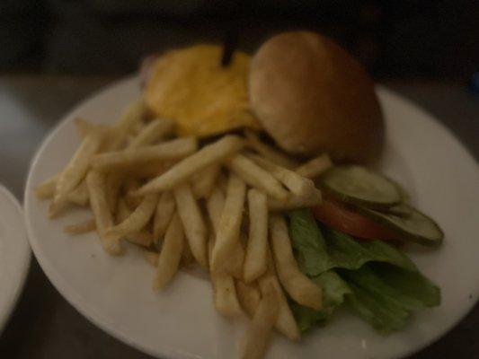 Hamburger and French Fries