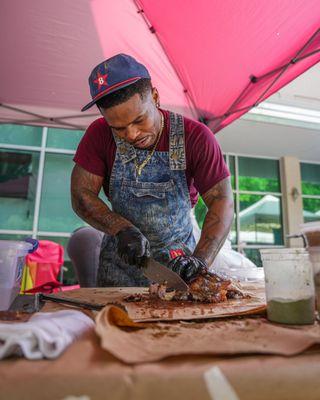 Come catch all THE SOMKE every 1st and 3rd Sunday at Rice Village Farmers Market! Our 24-hr brined chicken is seasoned to the bone.